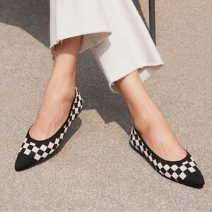 VIVAIA Pointed-Toe Ballet Flats (Aria 5°) In Checker Size EU 42 / US 10.5